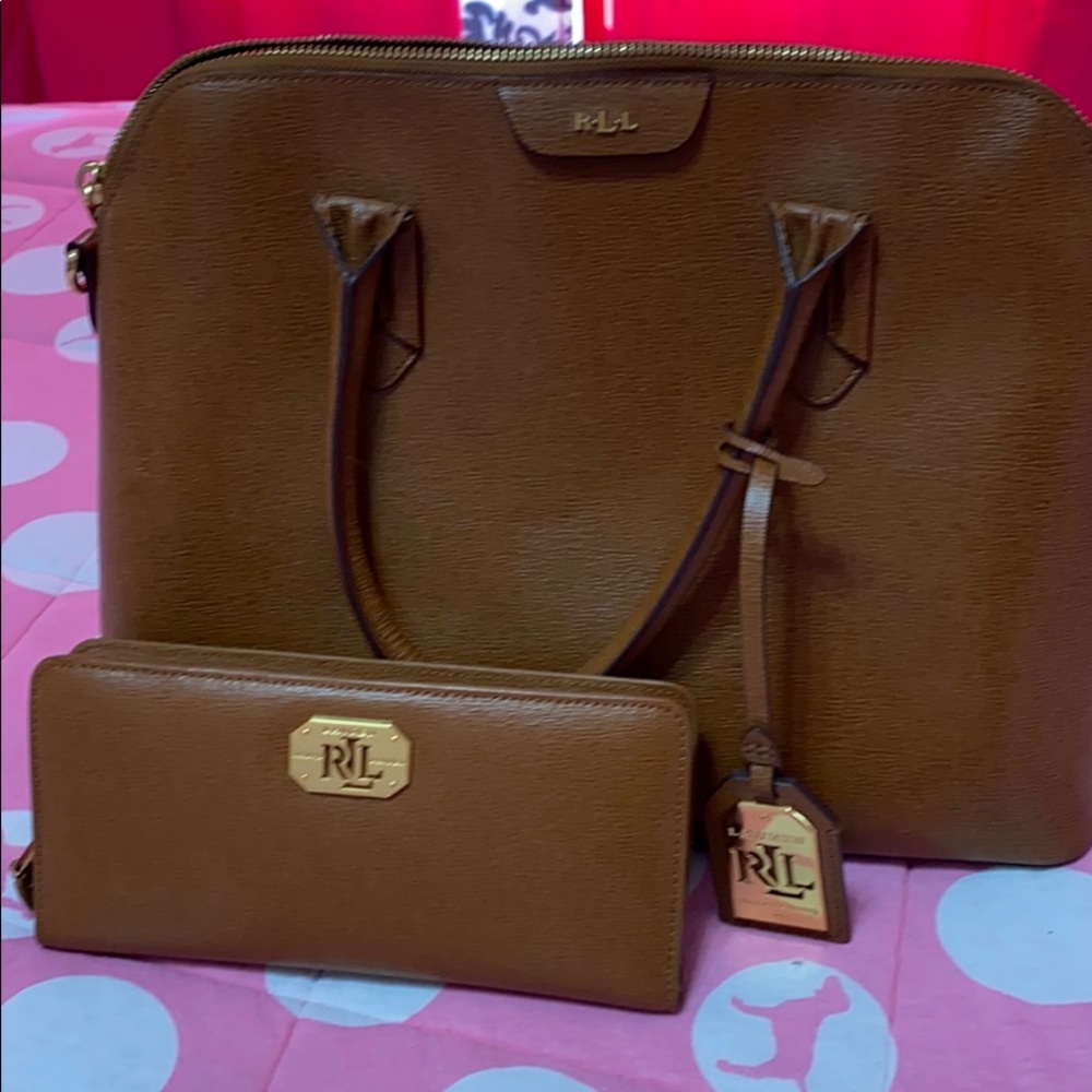 Ralph Lauren matching purse and wallet set